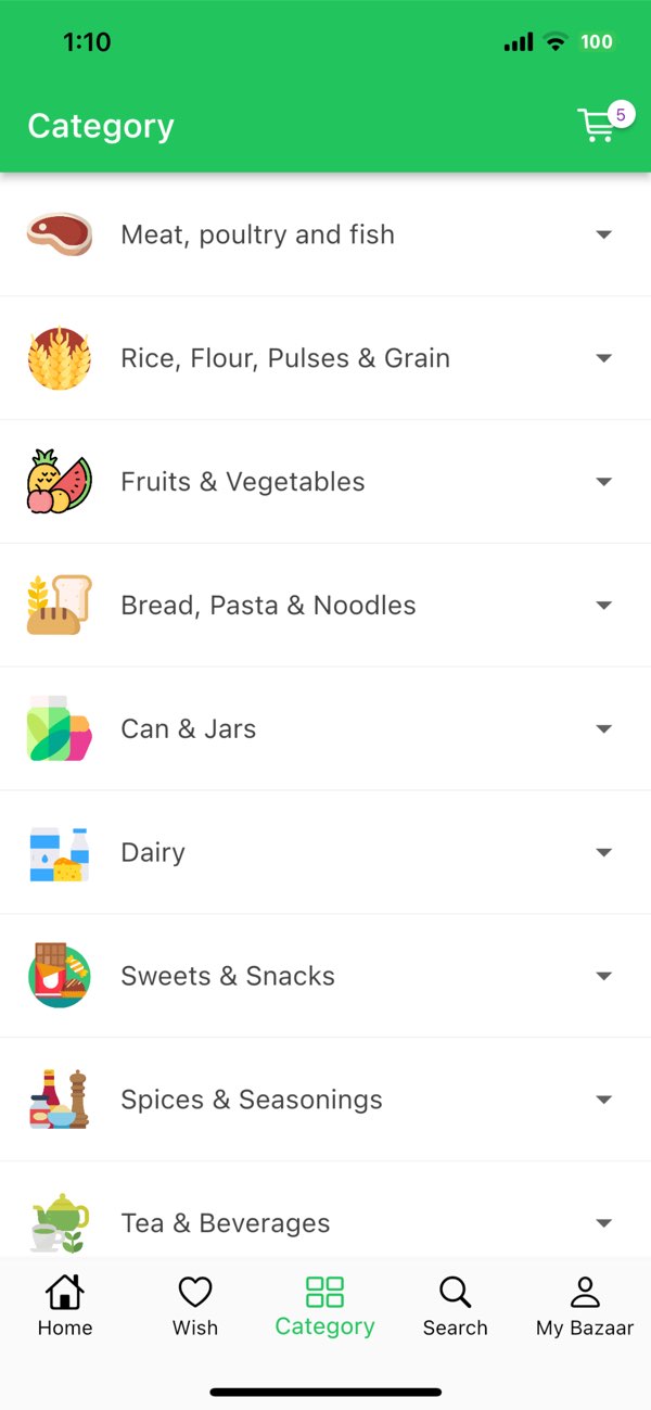 Albazaar app — shopping experience